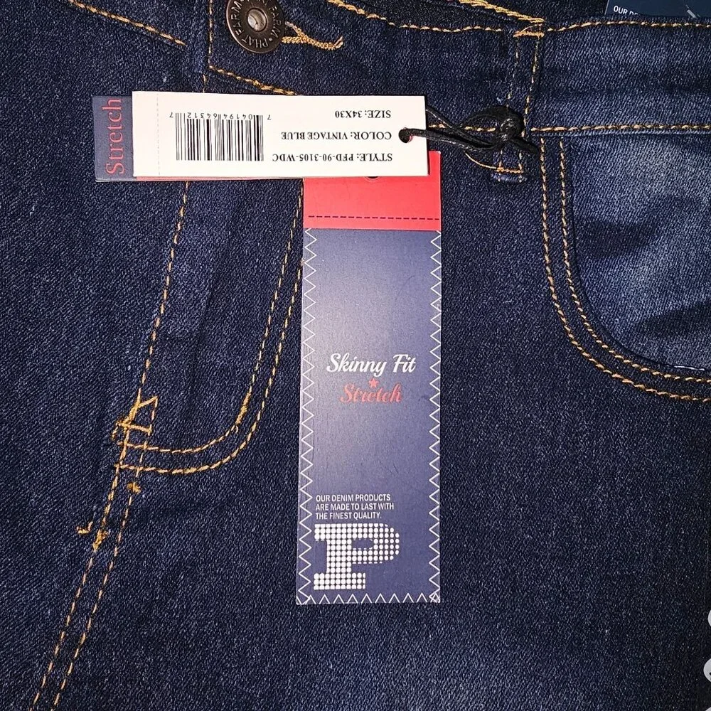 Men's Phat Pharm SkinnyFit Stretch Vintage Blue Size 34x30‎